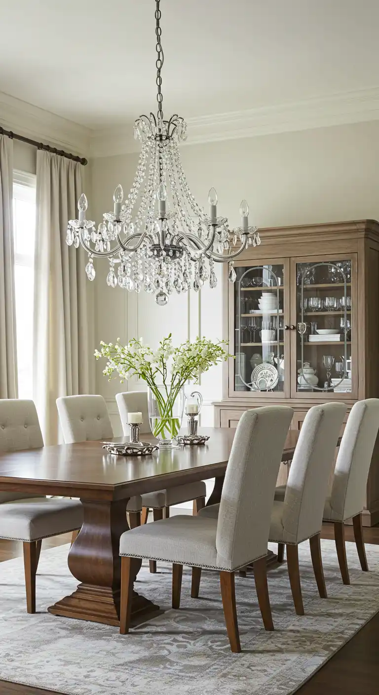8 Expert Formal Dining Room Decorating Tips for a Luxe Look 1 Invest in a Statement Chandelier