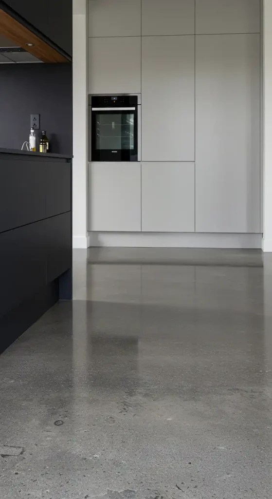 21 Earthy Kitchen Flooring Ideas for a Warm and Natural Look 7 Polished Concrete Floors