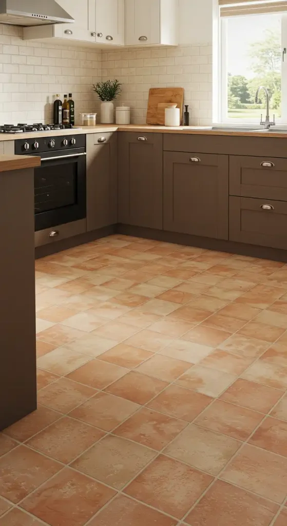 10 Timeless Kitchen Ceramic Tile Flooring Ideas for a Classic Look 12 Terracotta-Look Ceramic Tiles