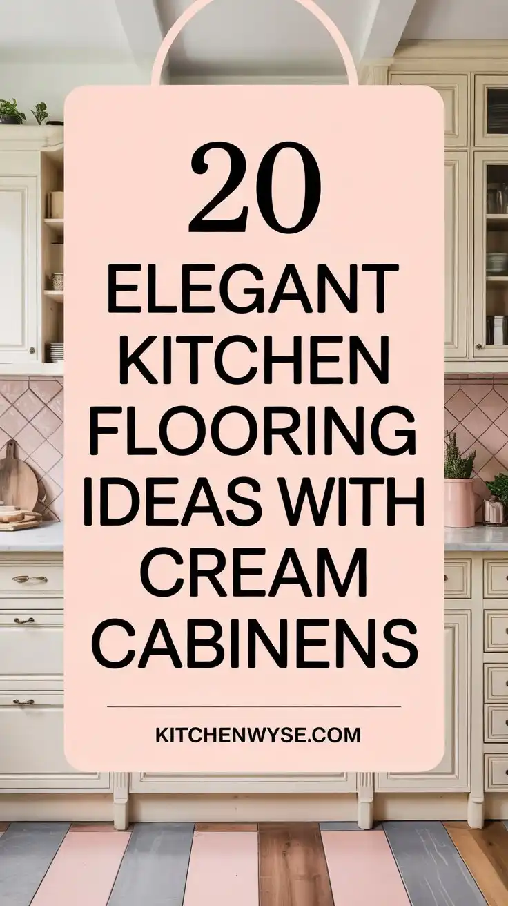20 Soft and Elegant Kitchen Flooring Ideas with Cream Cabinets 1 20 Soft and Elegant Kitchen Flooring Ideas with Cream Cabinets
