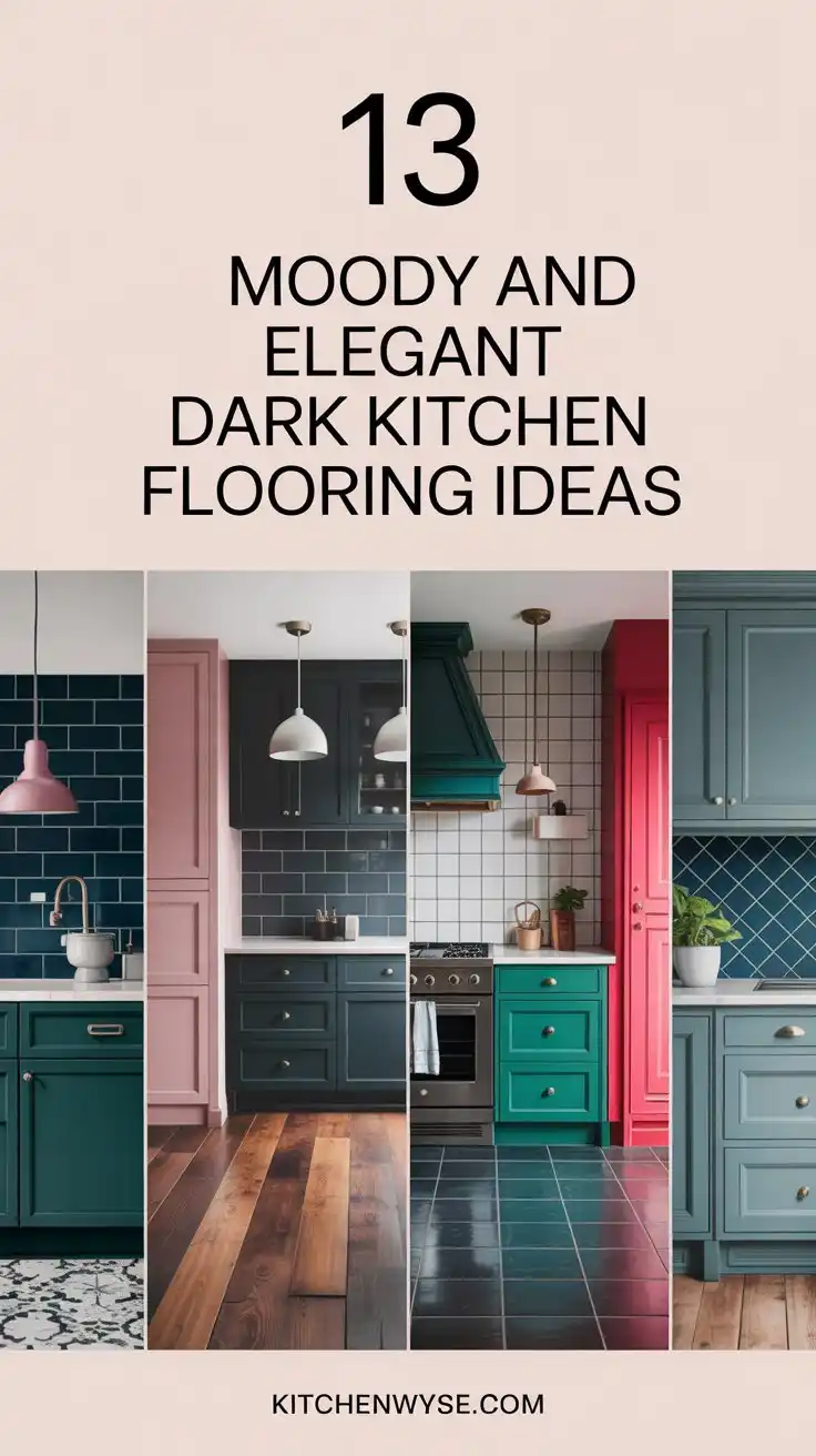 13 Moody and Elegant Dark Kitchen Flooring Ideas for a Sophisticated Space
