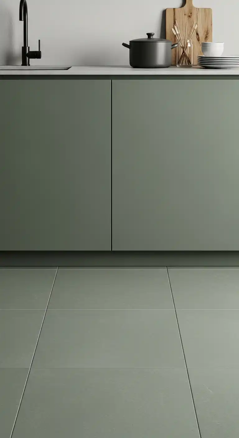 13 Sage Green Concrete Tiles