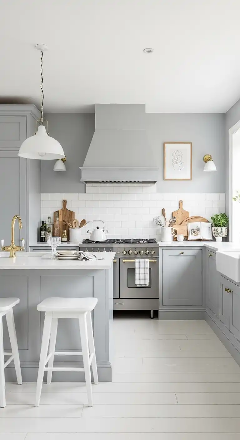 Kitchen Color Ideas: 20 Ways to Refresh the Heart of Your Home 14 13. Pale Gray for Subtle Sophistication