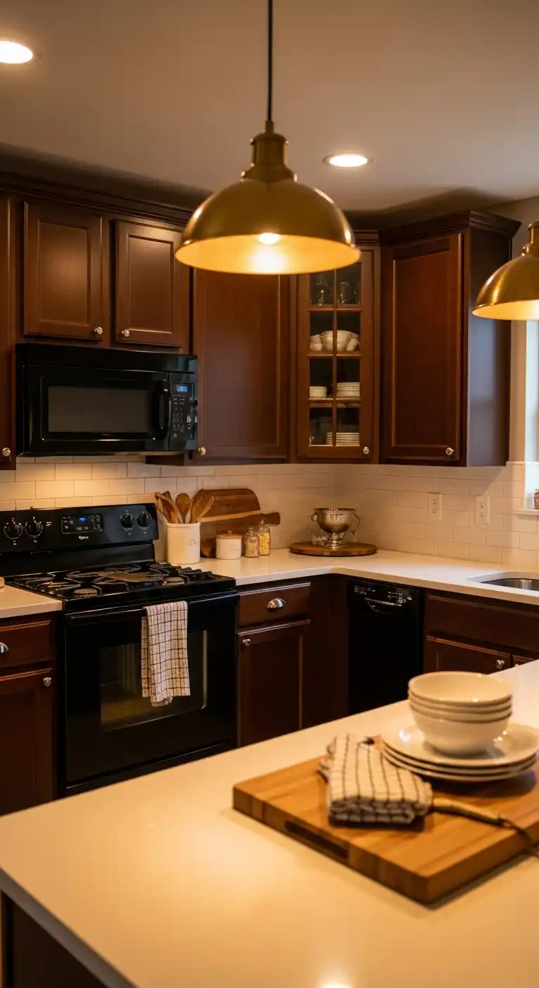 Kitchen Cabinet Color Ideas with Black Appliances: 20 Trendy Picks 18 17. Espresso Cabinets