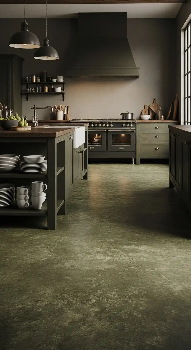 18 Industrial Kitchen Flooring Ideas for a Chic and Raw Aesthetic 19 18. Linoleum Flooring