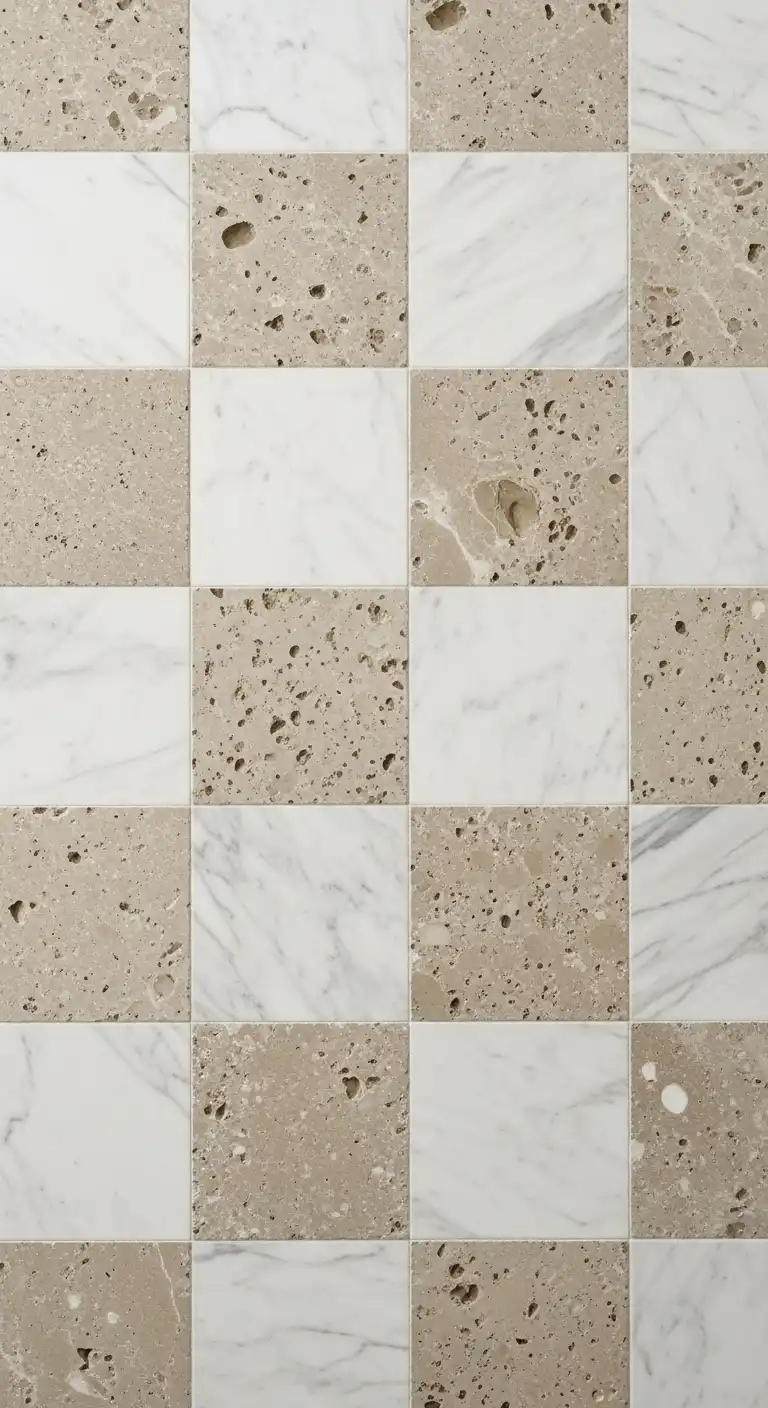 2 Checkerboard Marble and Limestone