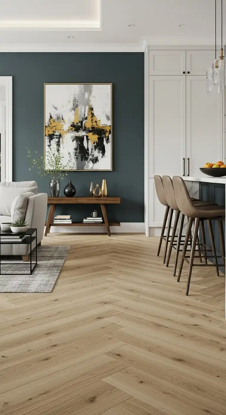 18 Elegant Kitchen Flooring Ideas for a Timeless and Luxurious Space 3 2 Herringbone Hardwood