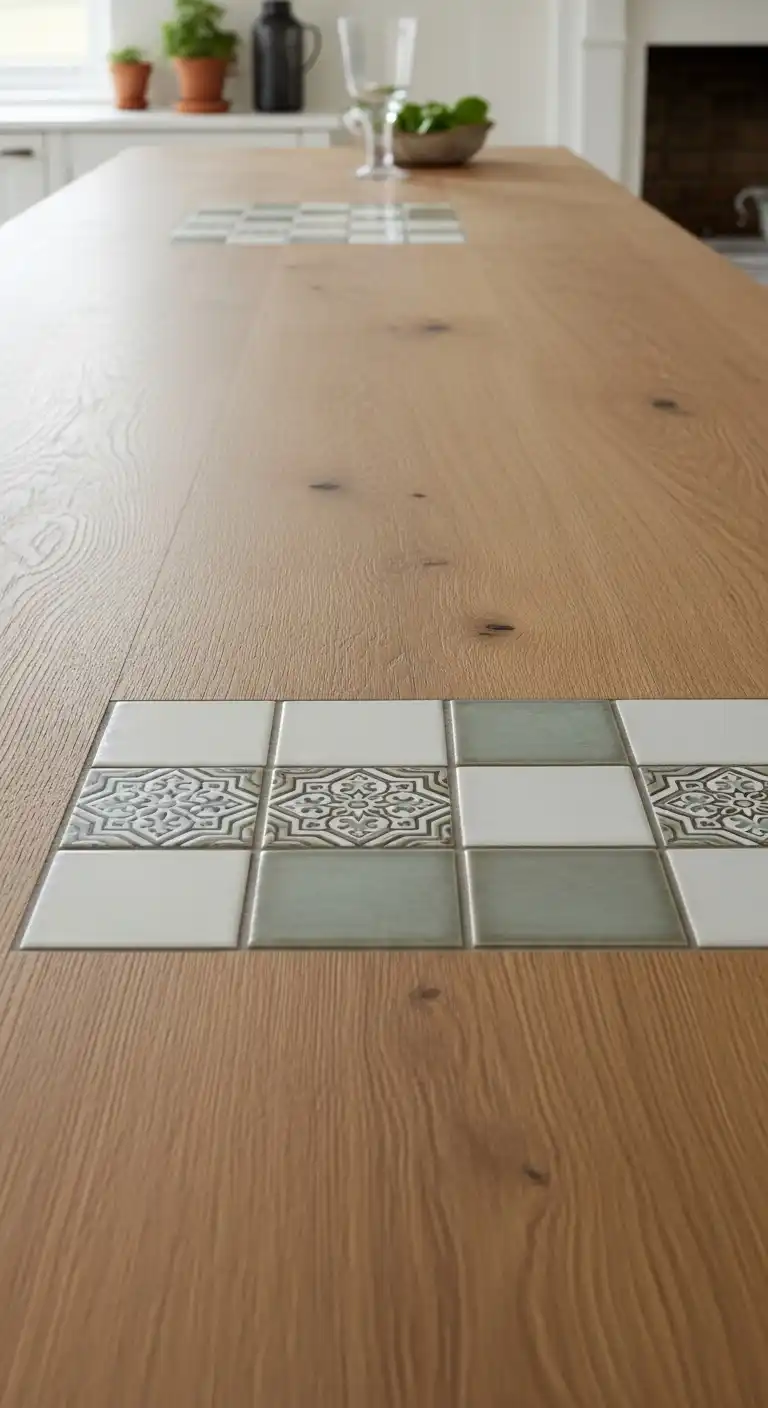 20 Oak Planks with Inlaid Tiles