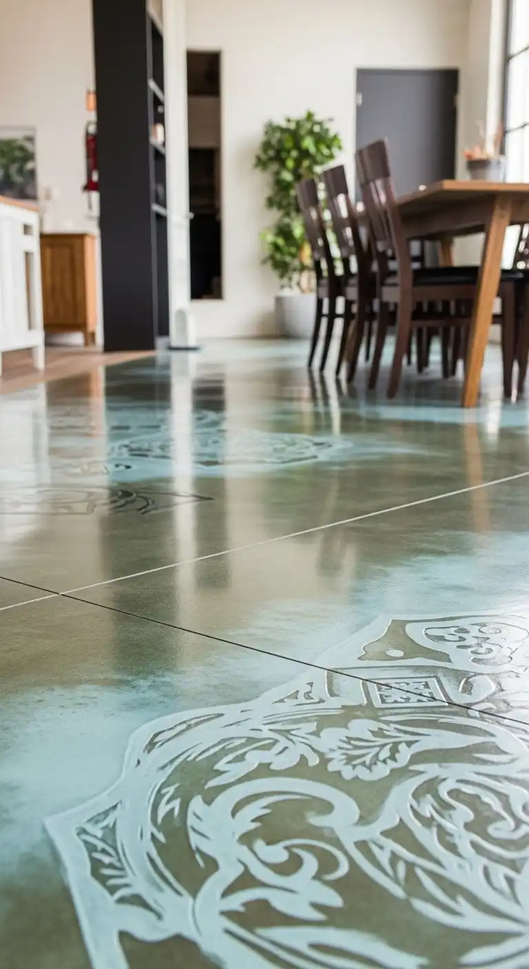 5 Polished Concrete with Stained Accents