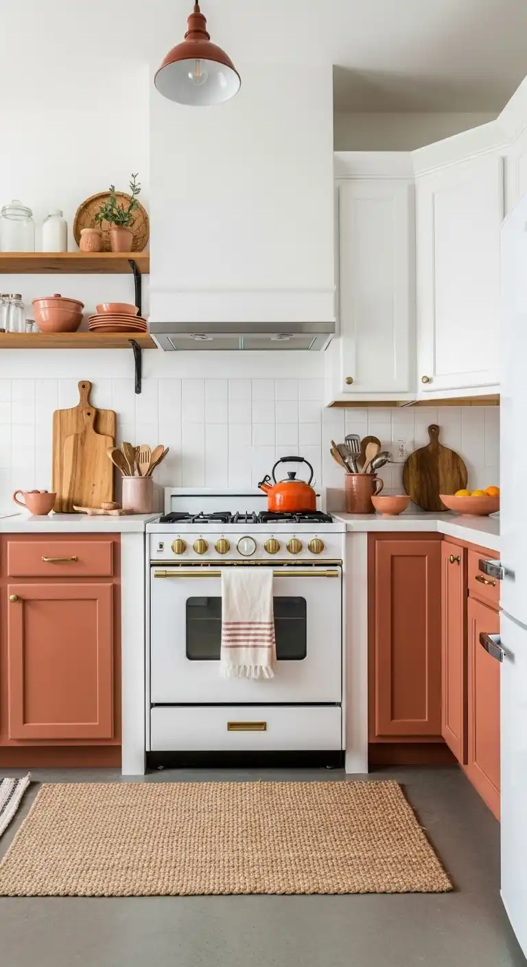 Small Kitchen Color Ideas: 15 Stylish Ways to Refresh Your Cooking Space 6 5. Warm Terracotta Glow