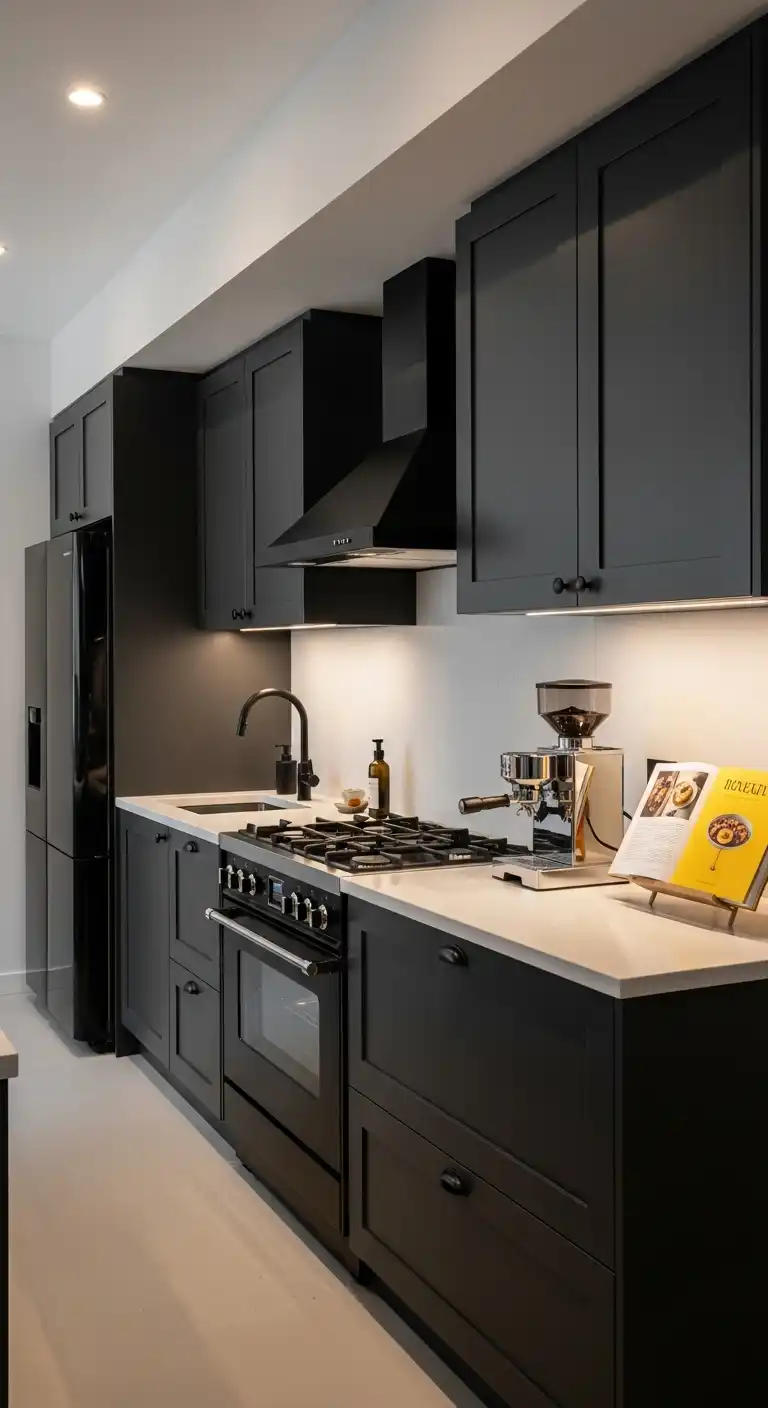 Kitchen Cabinet Color Ideas with Black Appliances: 20 Trendy Picks 7 6. Charcoal Cabinets
