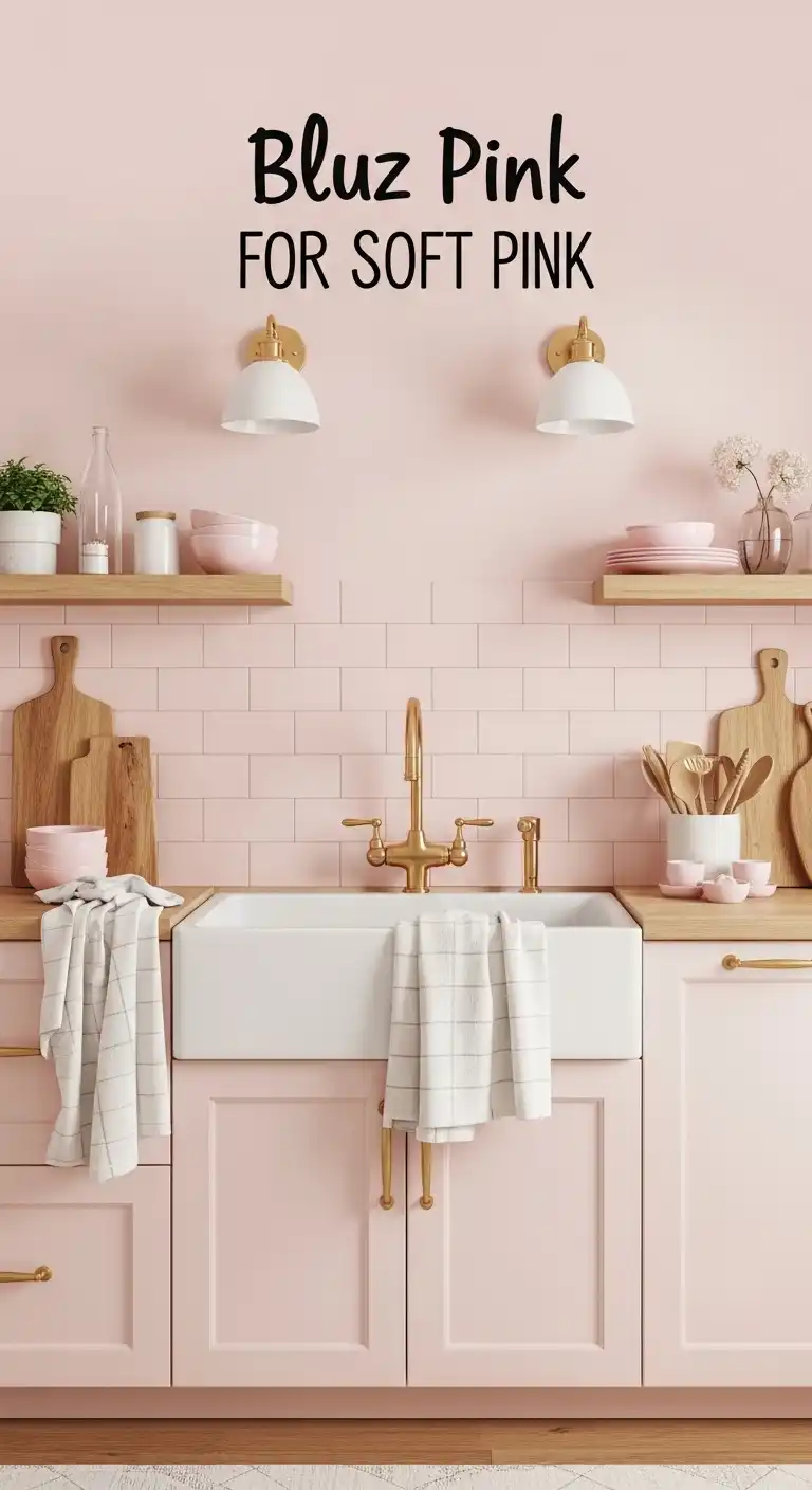 Kitchen Color Ideas: 20 Ways to Refresh the Heart of Your Home 8 7. Blush Pink for Soft Charm