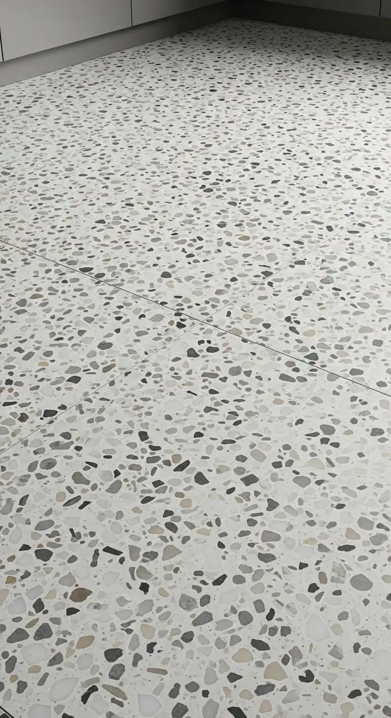 18 Industrial Kitchen Flooring Ideas for a Chic and Raw Aesthetic 8 7. Terrazzo Flooring