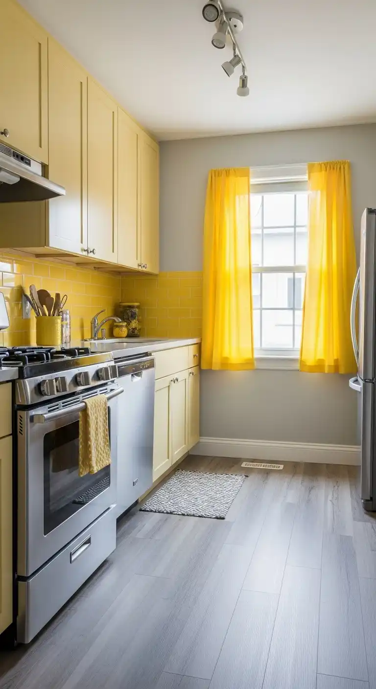 Small Kitchen Color Ideas: 15 Stylish Ways to Refresh Your Cooking Space 9 8. Sunny Yellow Cheer