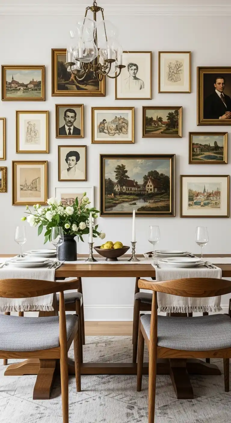 Artistic, Conversational Dining Room Vibe