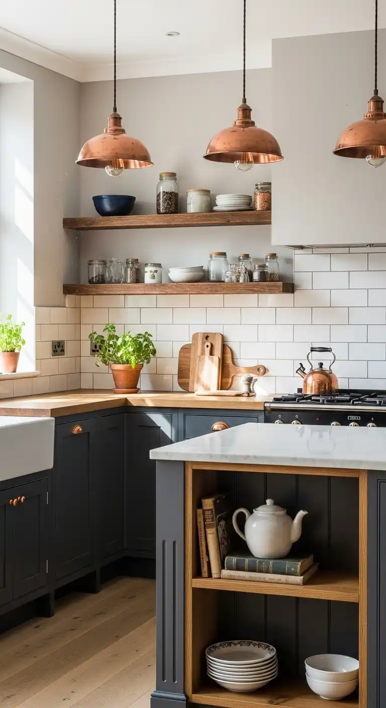 Charcoal Kitchen with Warm Accents