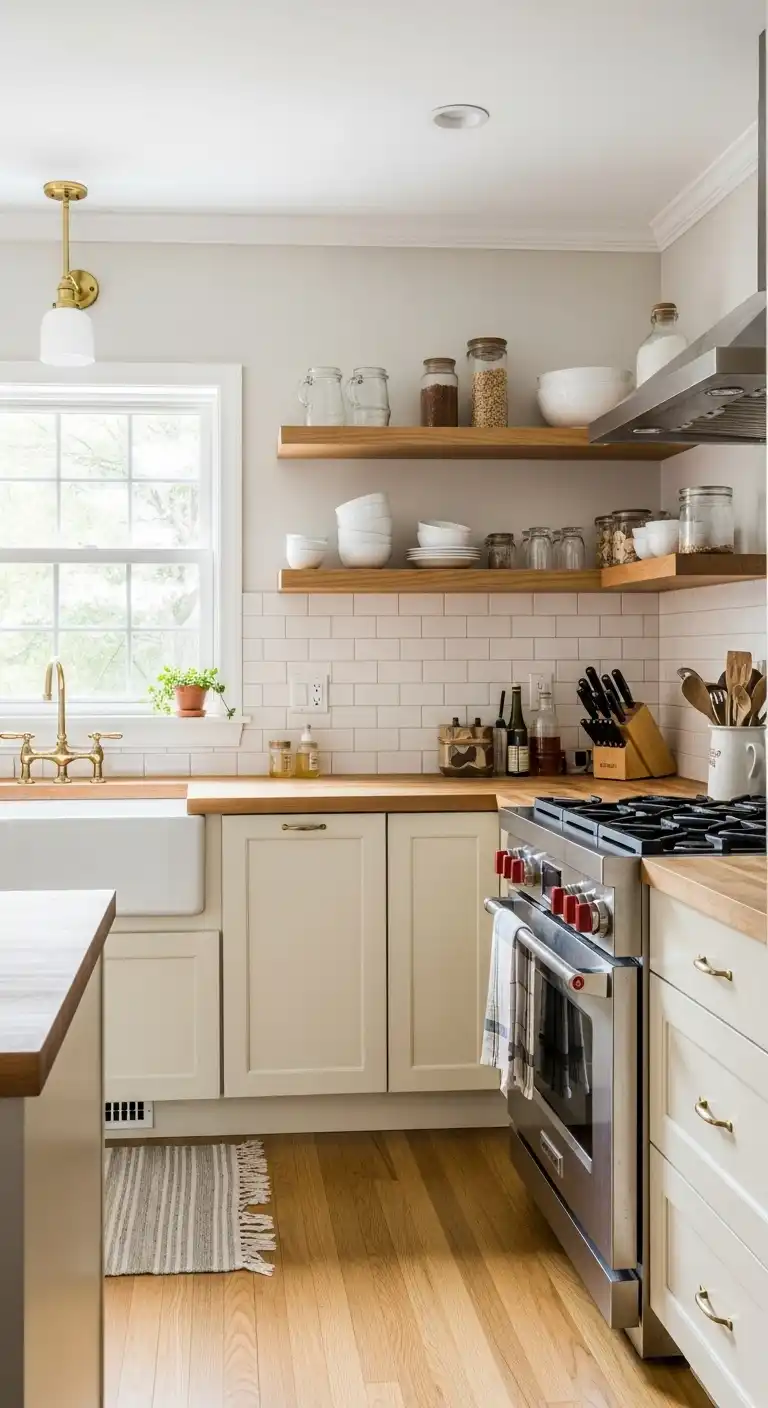 Timeless Style: 18 Evergreen Food Kitchen Cabinet Color Combinations 2 Creamy Vanilla and Warm Honey