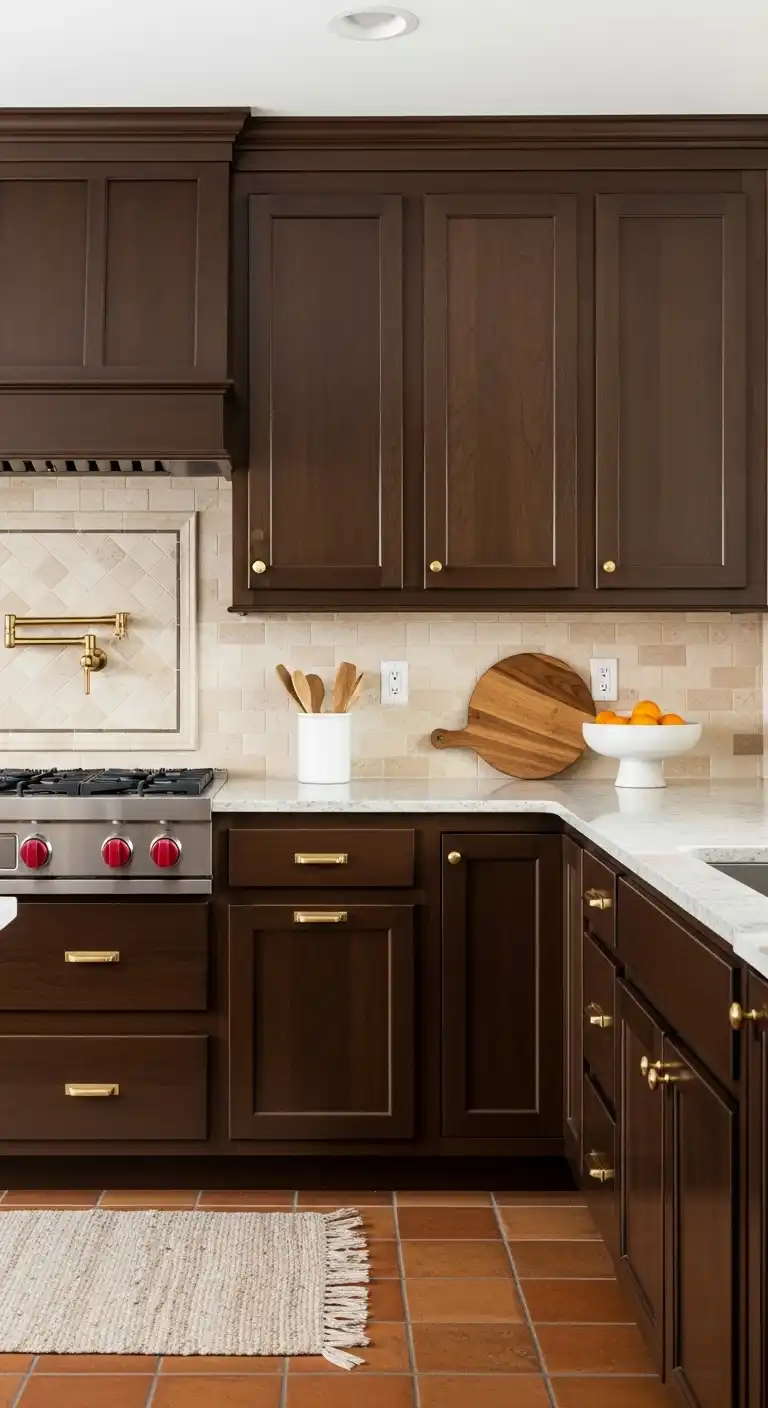 Timeless Style: 18 Evergreen Food Kitchen Cabinet Color Combinations 3 Espresso Brown and Toasted Almond
