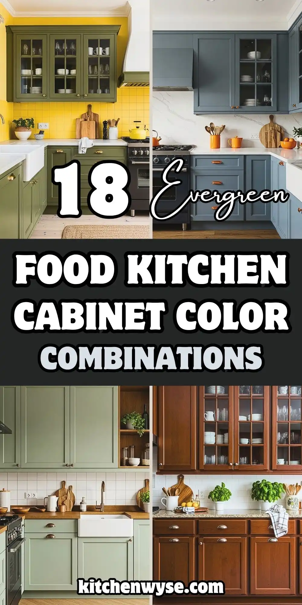 Timeless Style: 18 Evergreen Food Kitchen Cabinet Color Combinations 1 Evergreen Food Kitchen Cabinet Color Combinations