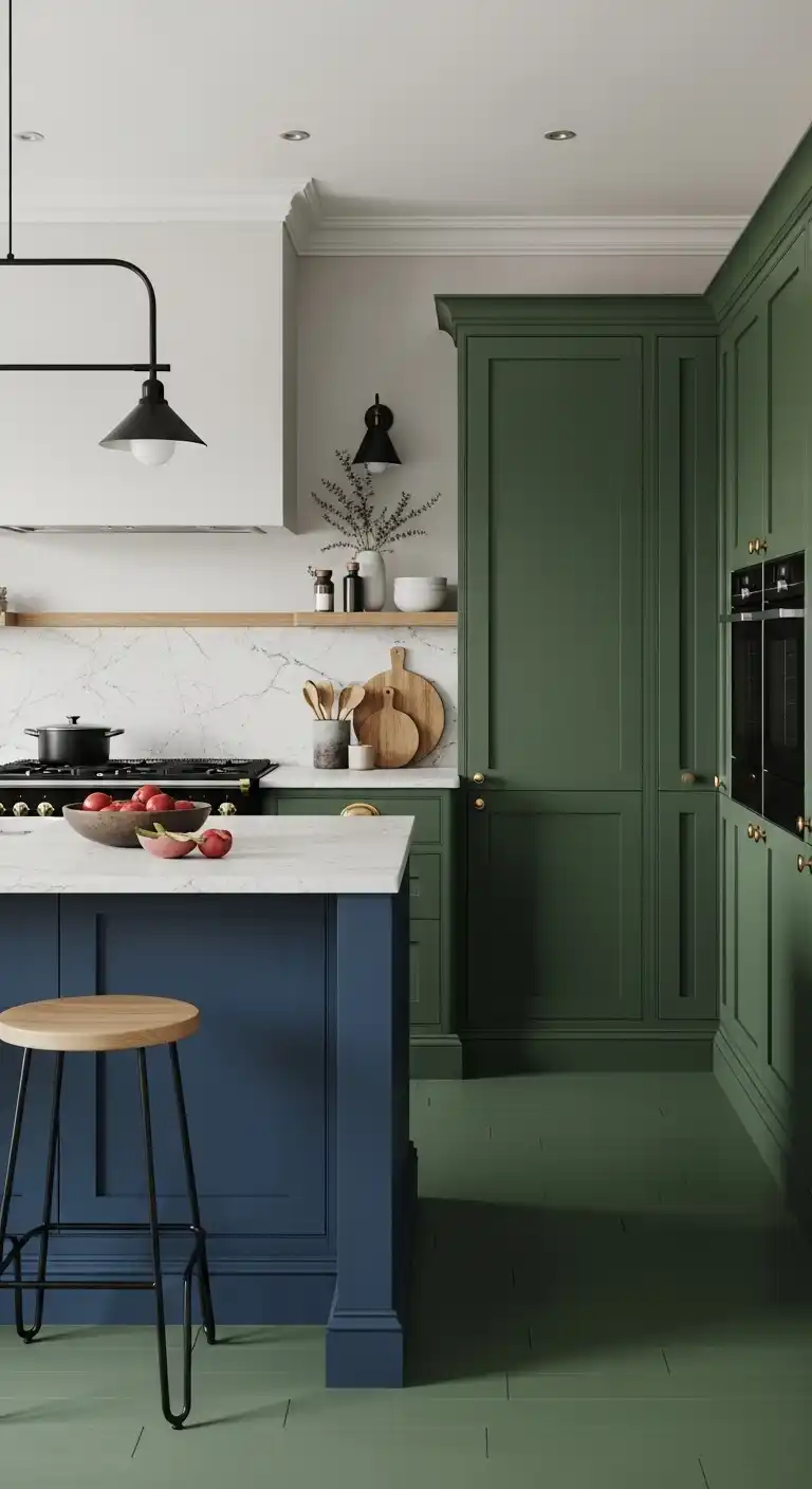 Forest Green Cabinets for a Bold Nature Inspired Look