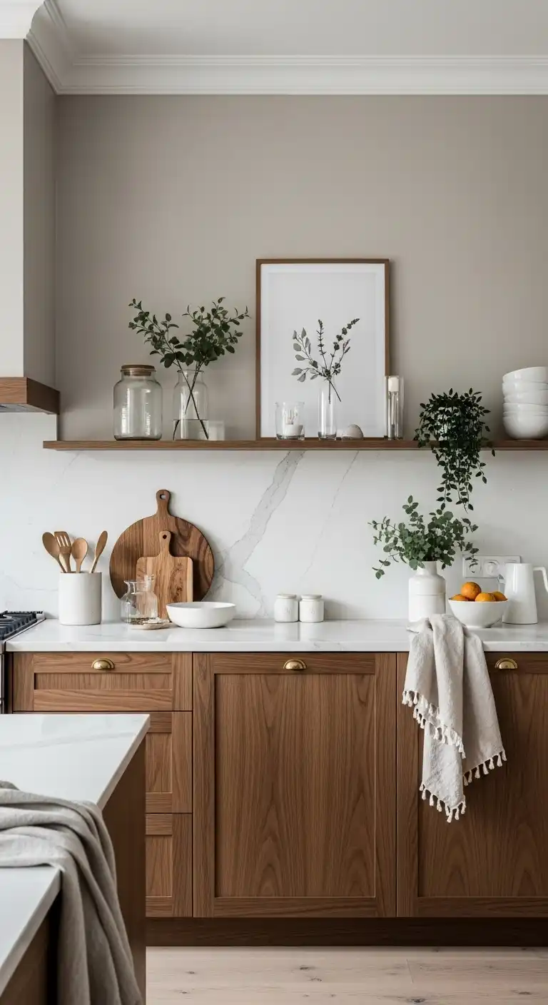 Kitchen Color Ideas for Brown Cabinets: 23 Stylish Choices 17 Greige Walls for a Modern Neutral