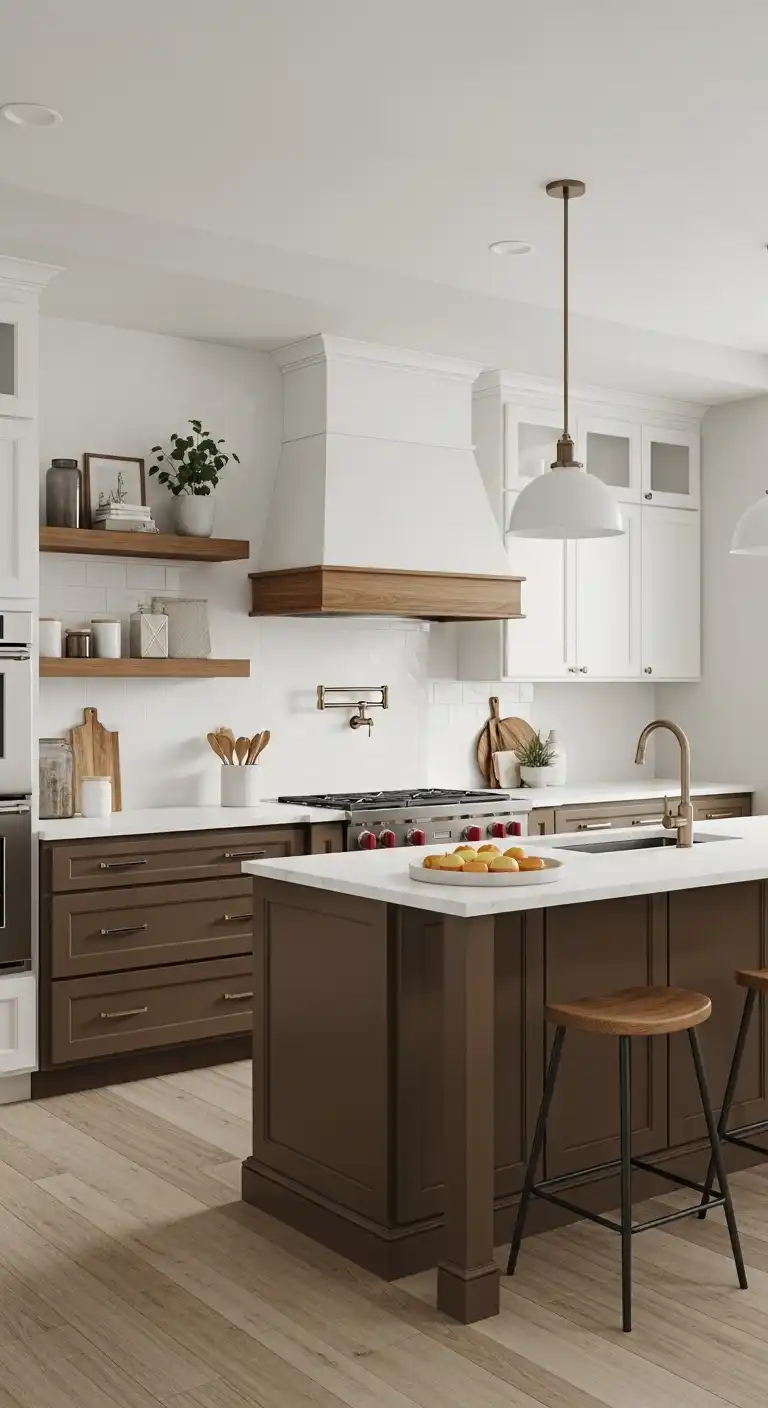 13 Stylish Kitchen Cabinet Color Ideas Two Tone Brown and White 17 How to Use Two-Tone Cabinets Effectively