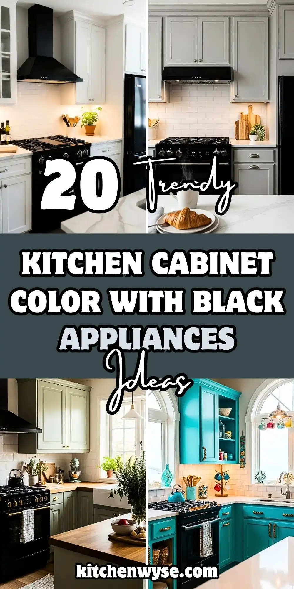 Kitchen Cabinet Color Ideas with Black Appliances: 20 Trendy Picks 1 Kitchen Cabinet Color Ideas with Black Appliances