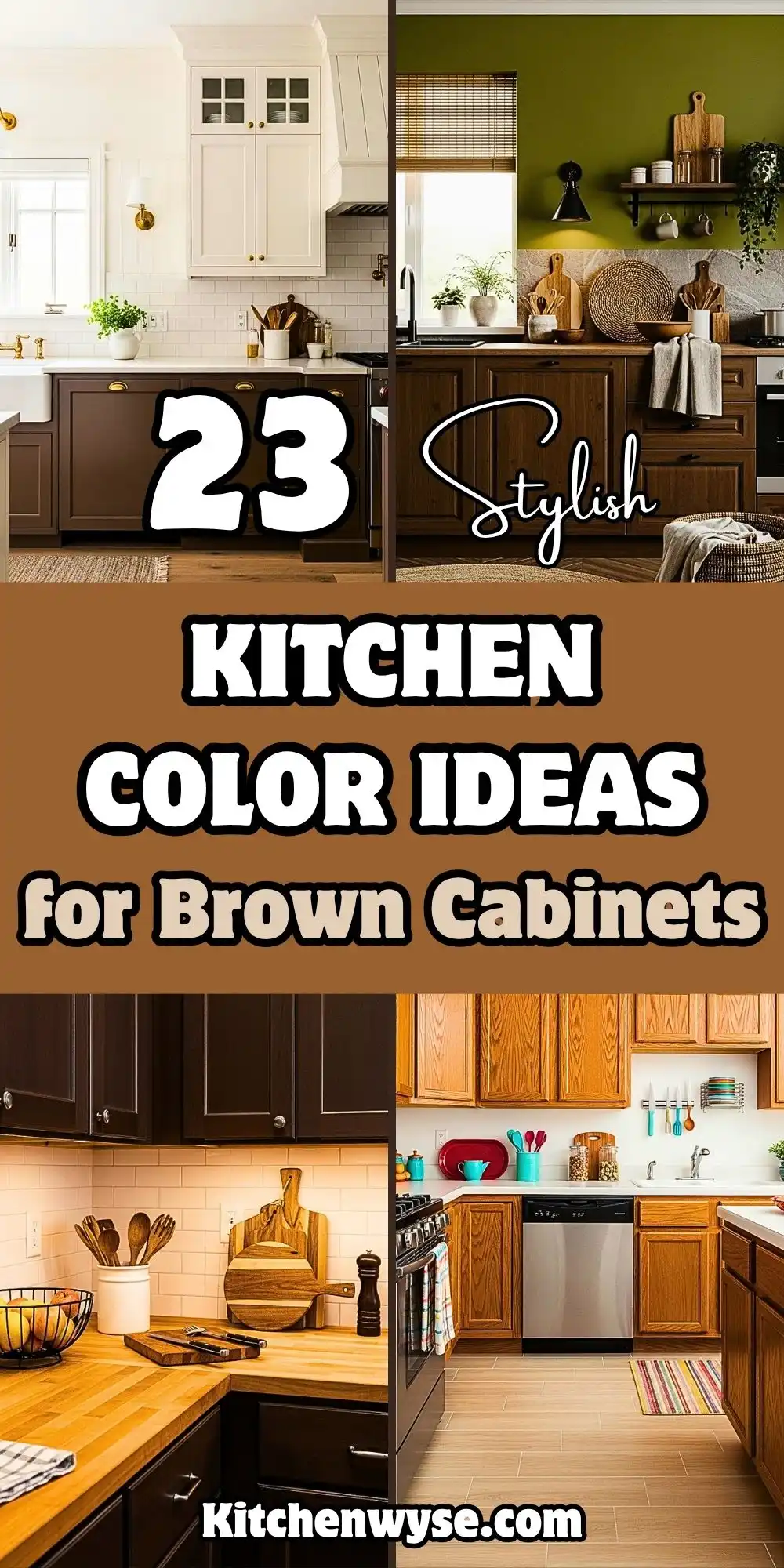 Kitchen Color Ideas for Brown Cabinets: 23 Stylish Choices 1 Kitchen Color Ideas for Brown Cabinets