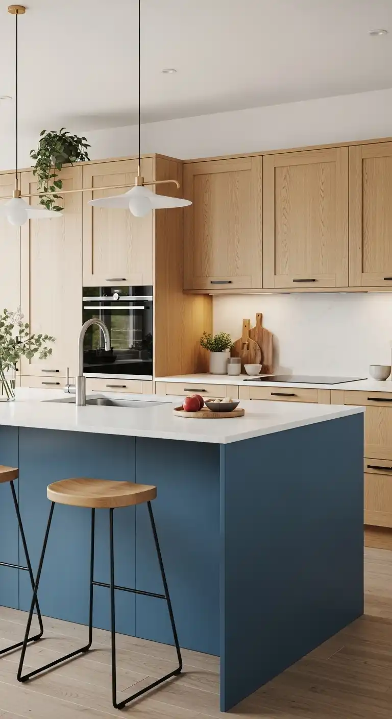 Light Wood Cabinets for a Natural Glow