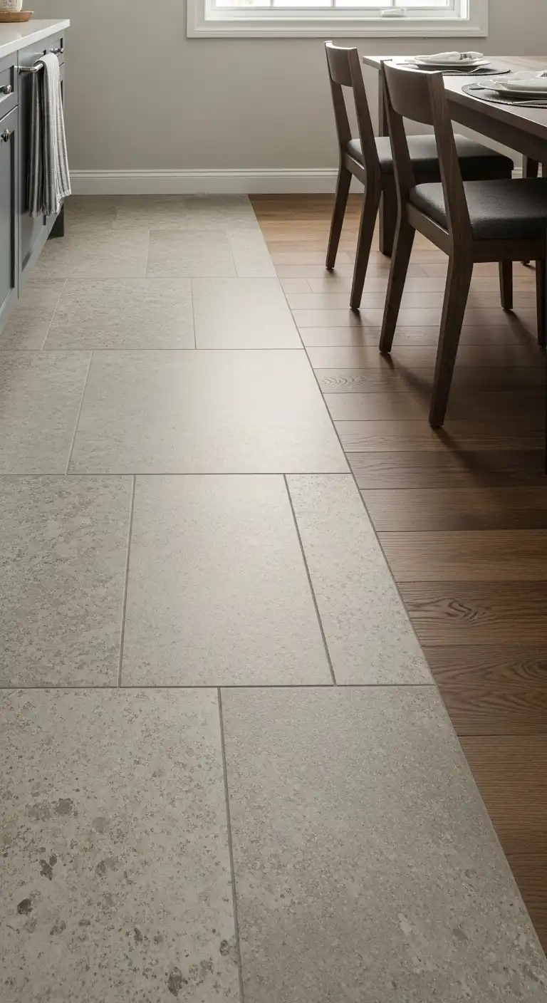 17 Elegant Kitchen Limestone Flooring Ideas for a Natural Finish 17 Mixing Limestone with Other Materials
