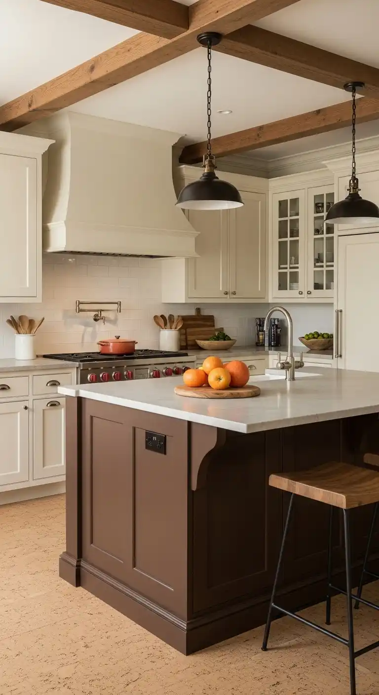 Earthy Neutrals Farmhouse Kitchen Color Scheme: 15 Soothing Palettes 16 Mocha Brown and Soft Cream