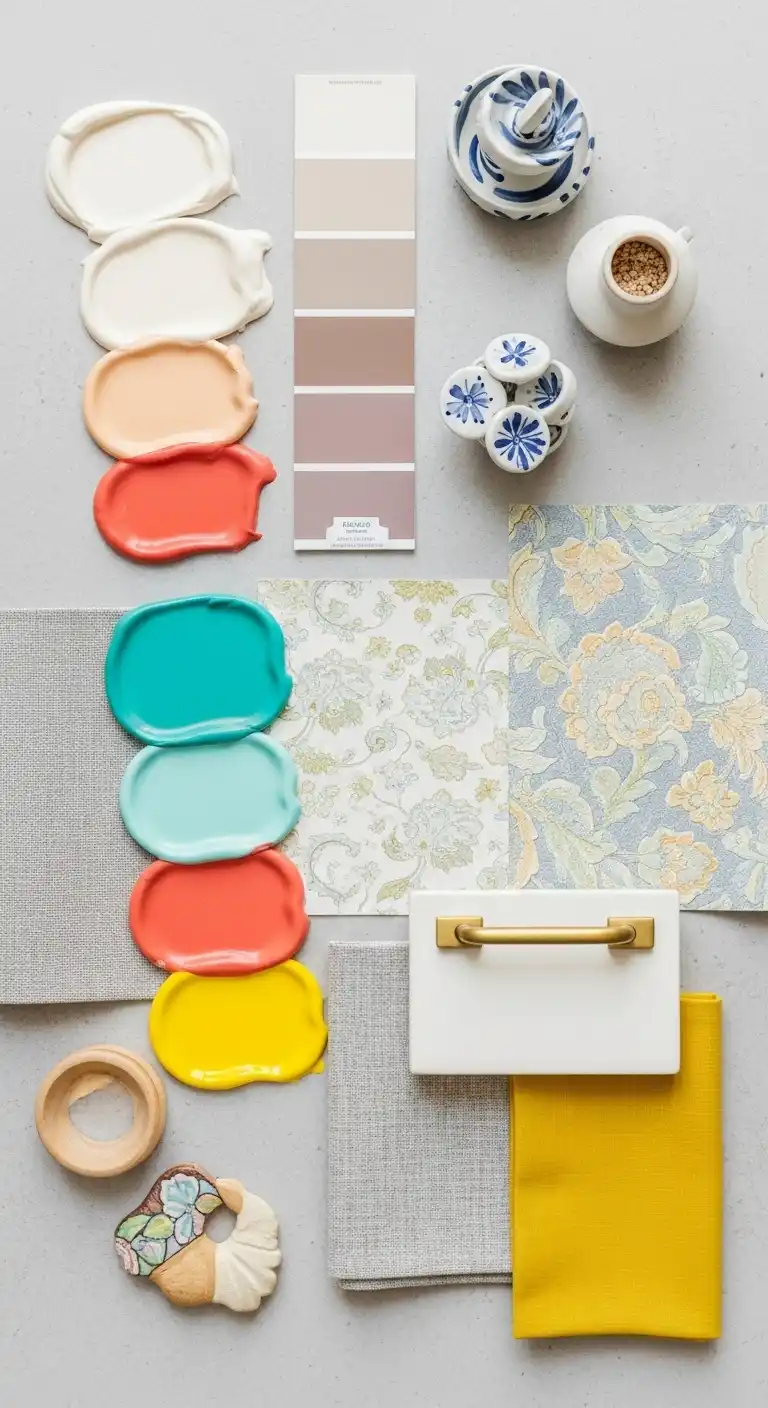 Mood Board Style Flat Lay or Split Scene