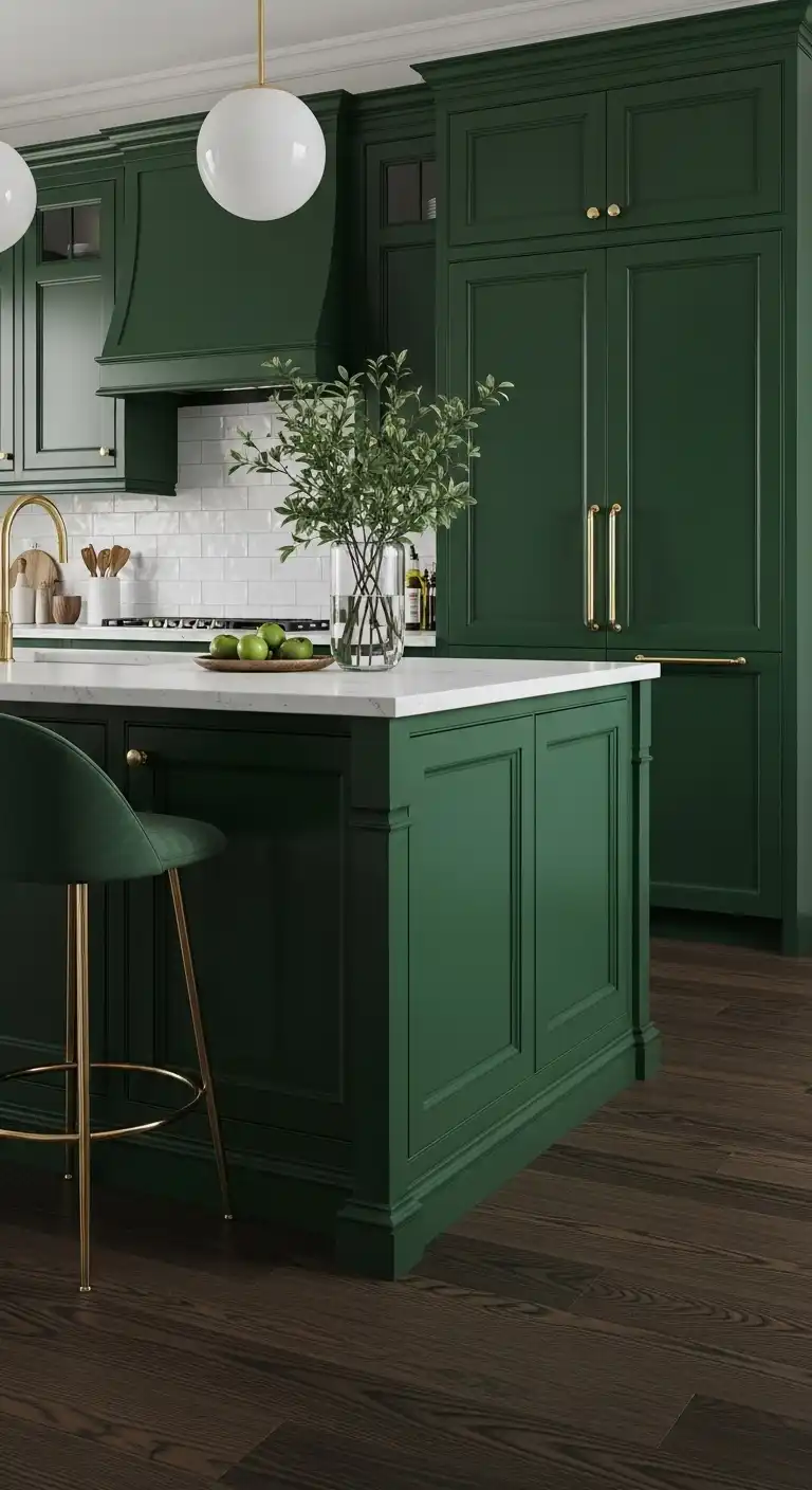 Kitchen Acrylic Color Ideas: 17 Designer Picks 12 Rich Emerald Green