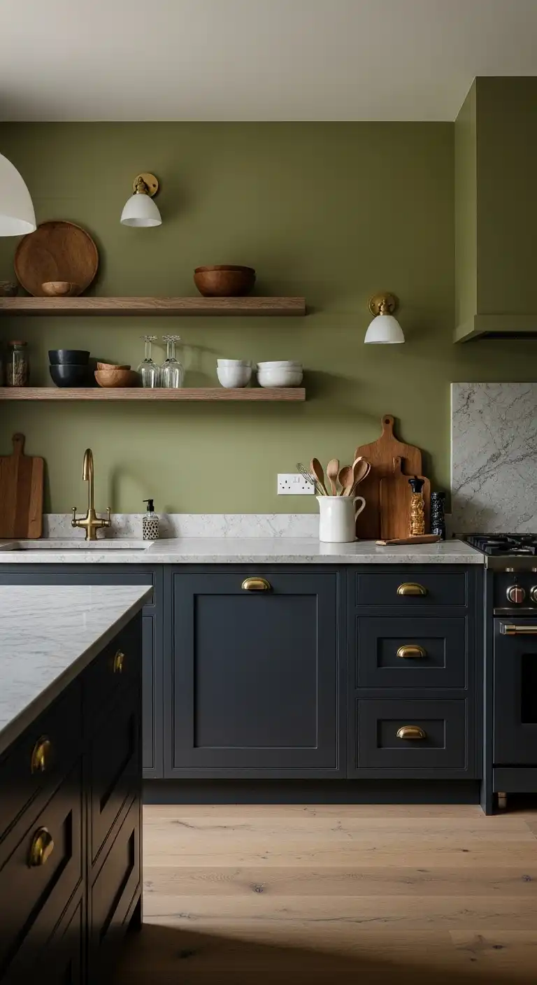 Kitchen Color Ideas for Walls: 15 Stylish Shades to Refresh Your Space 14 Rich Olive Green