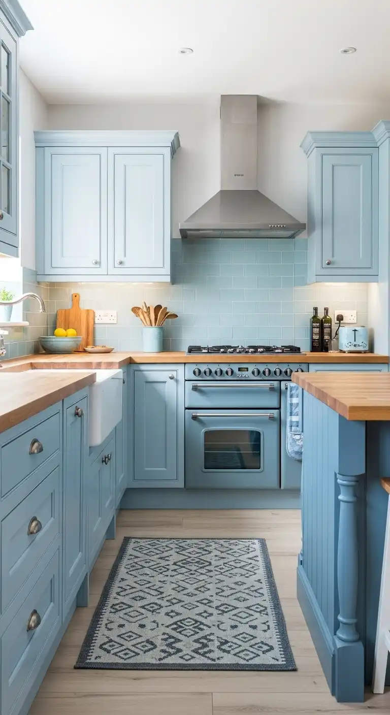 Kitchen Acrylic Color Ideas: 17 Designer Picks 3 Serene Sky Blue