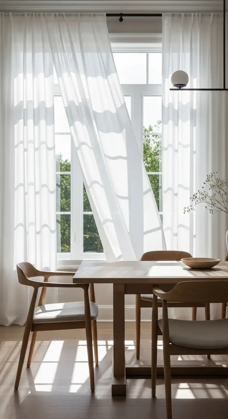 Sheer Curtains & Natural Light Focus
