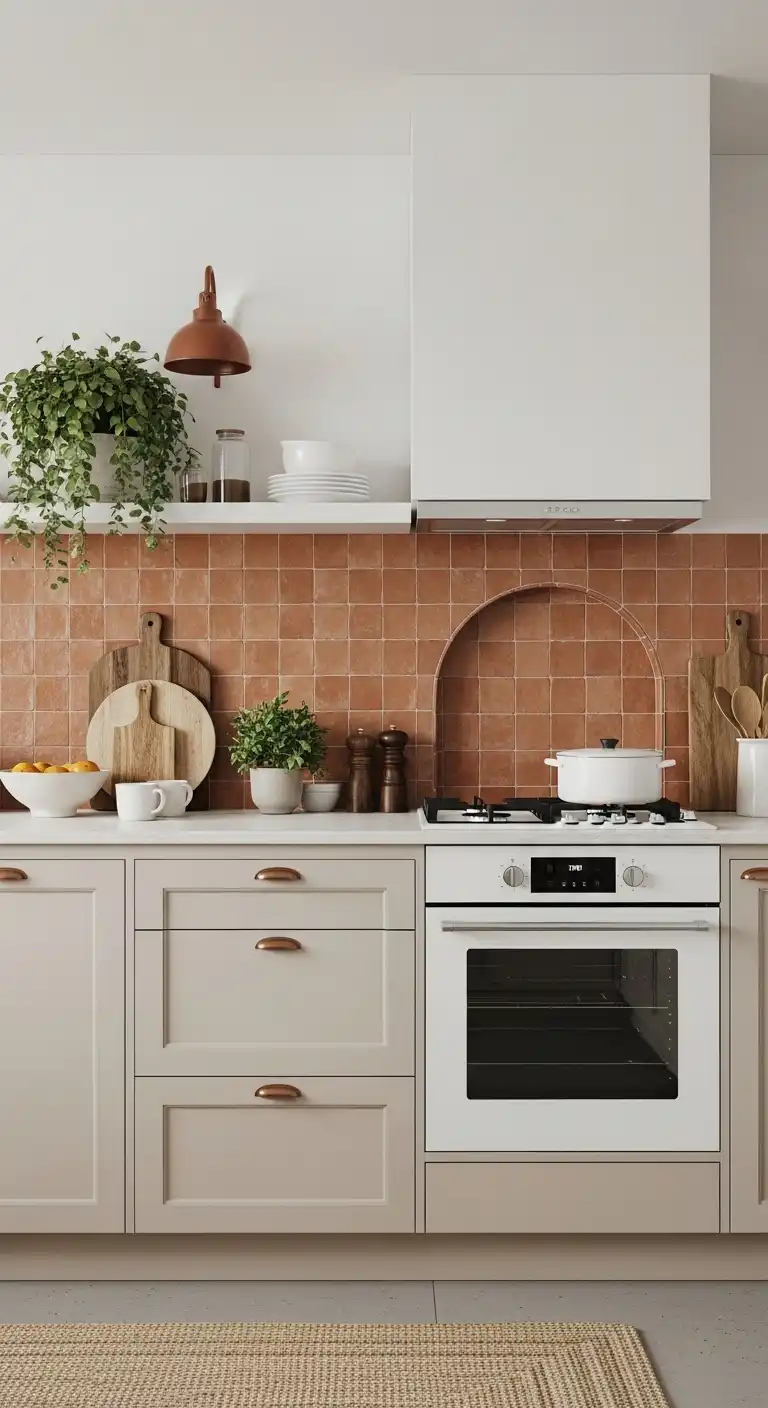 Earthy Neutrals Farmhouse Kitchen Color Scheme: 15 Soothing Palettes 9 Soft Almond and Warm Terracotta