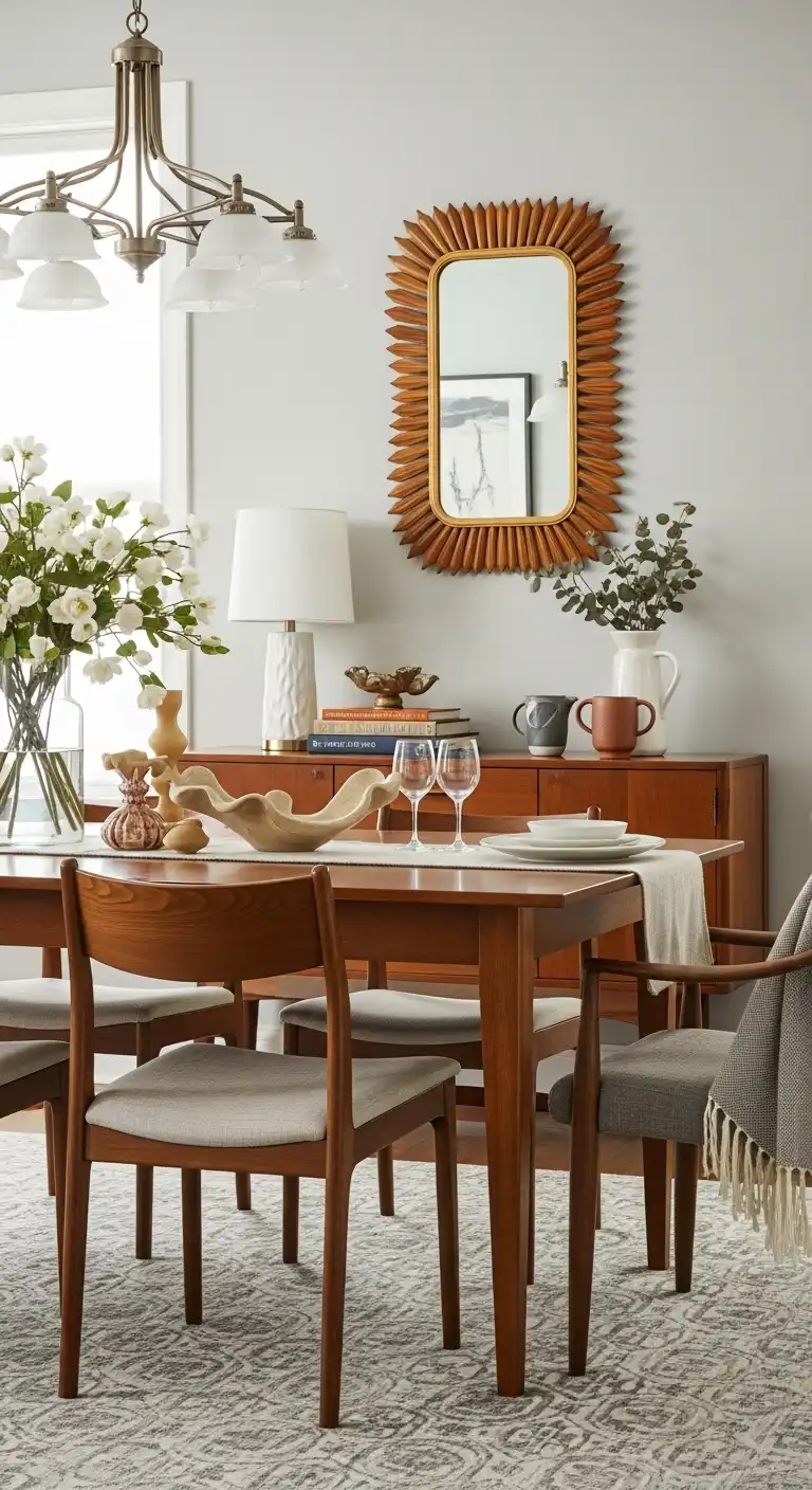 Transitional Dining Room Decor Scene