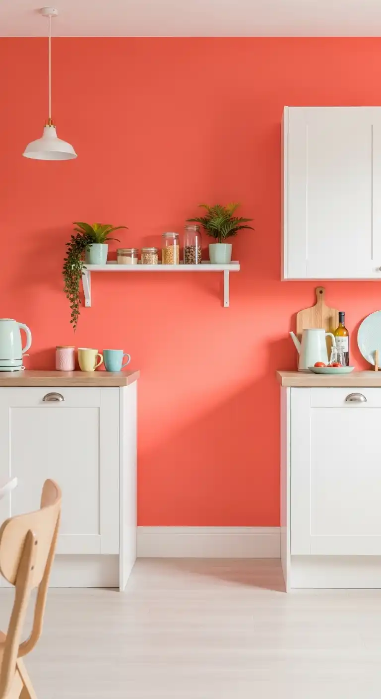 Kitchen Color Ideas for Walls: 15 Stylish Shades to Refresh Your Space 9 Vibrant Coral