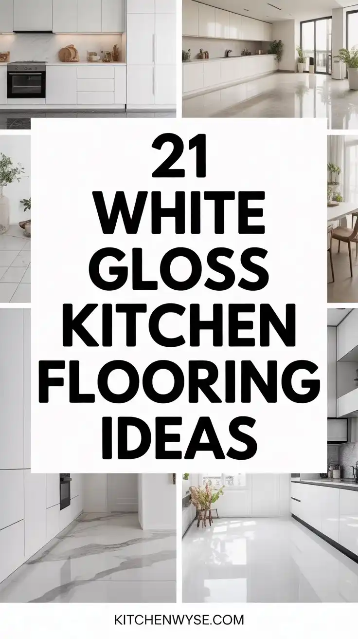 21 White Gloss Kitchen Flooring Ideas for a Bright and Modern Space 1 White Gloss Kitchen Flooring Ideas