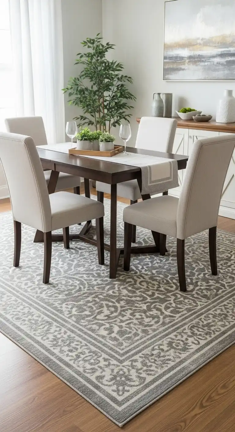 12 Format floorspace with a small rug to define the nook