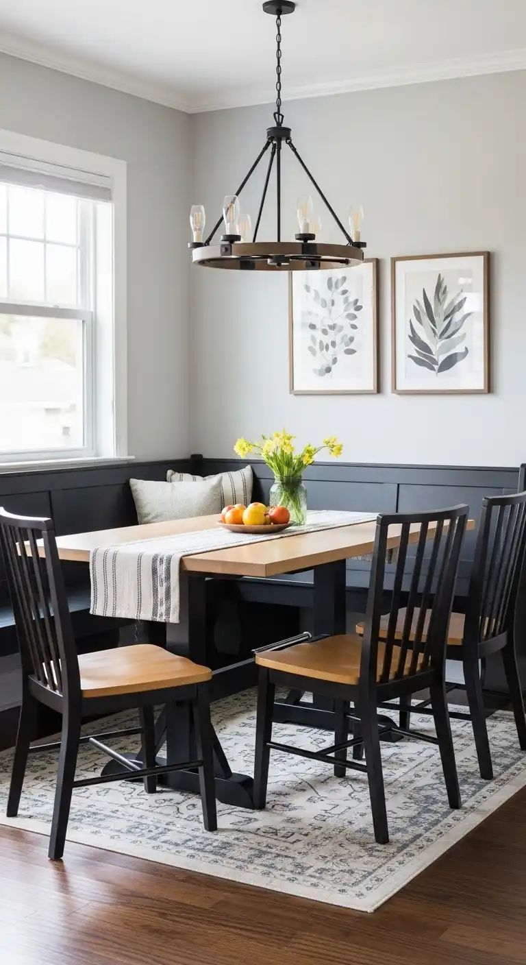 19 Mix bench individual chairs for seating