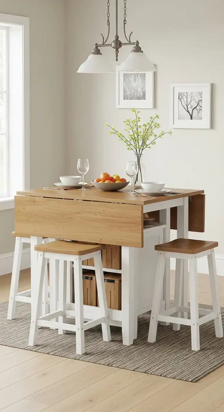 23 Add a fold‑leaf gateleg table for flexible surface