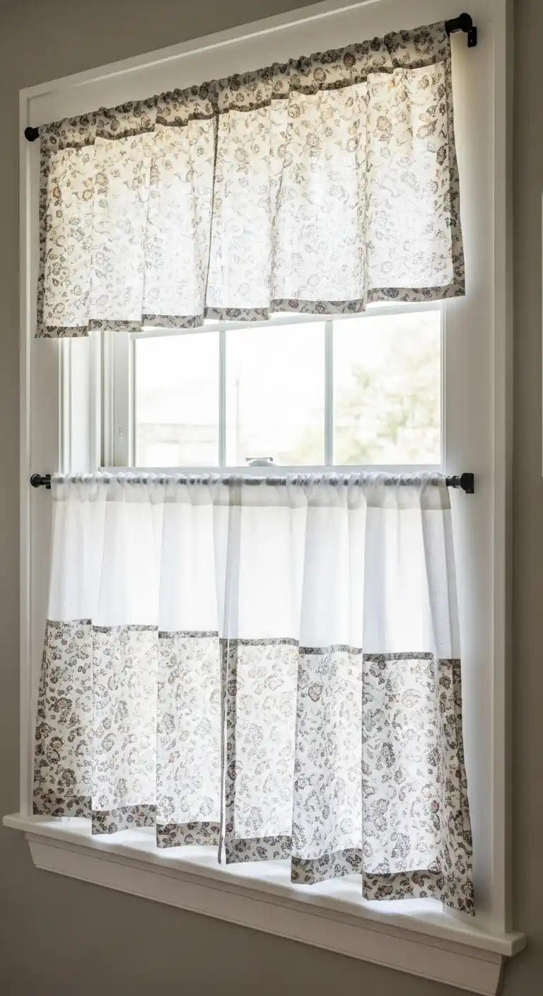 Kitchen Window Ideas Over the Sink: 17 Stylish Inspirations 9 8. Cafe Curtains for Cozy Charm