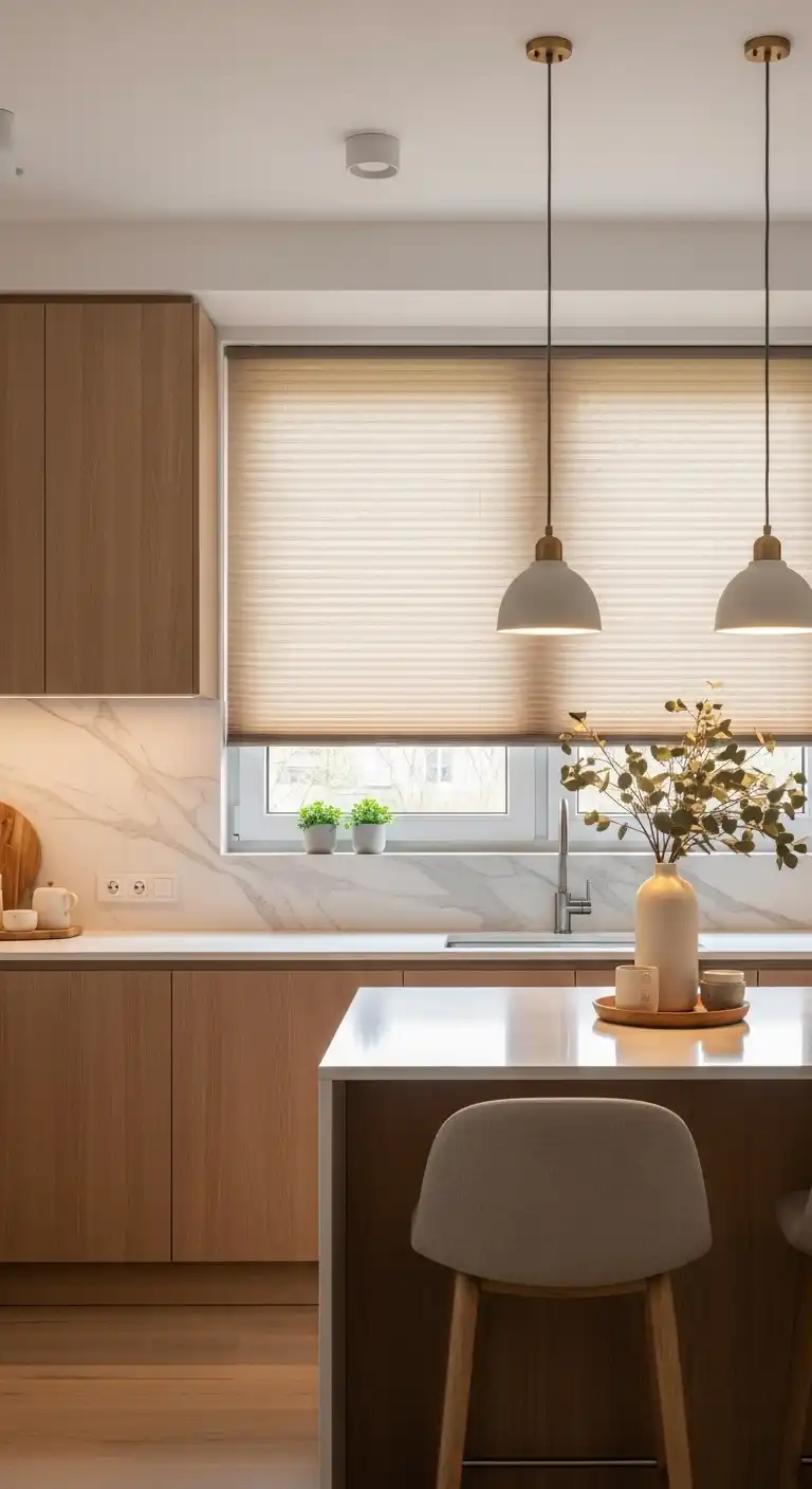 8. Pleated Shades