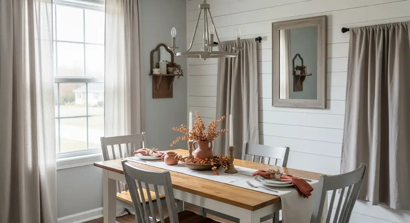 Tips for Choosing Colors in a Small Farmhouse Dining Room
