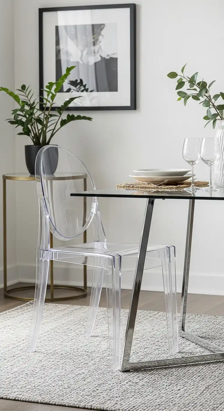 Use Transparent or Acrylic Furniture