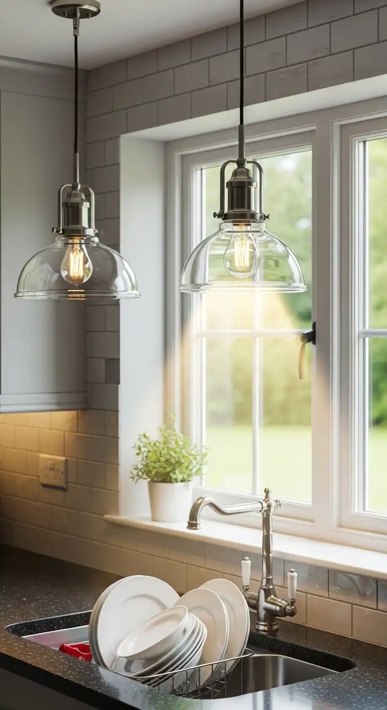 1) Install pendant lighting for focused illumination