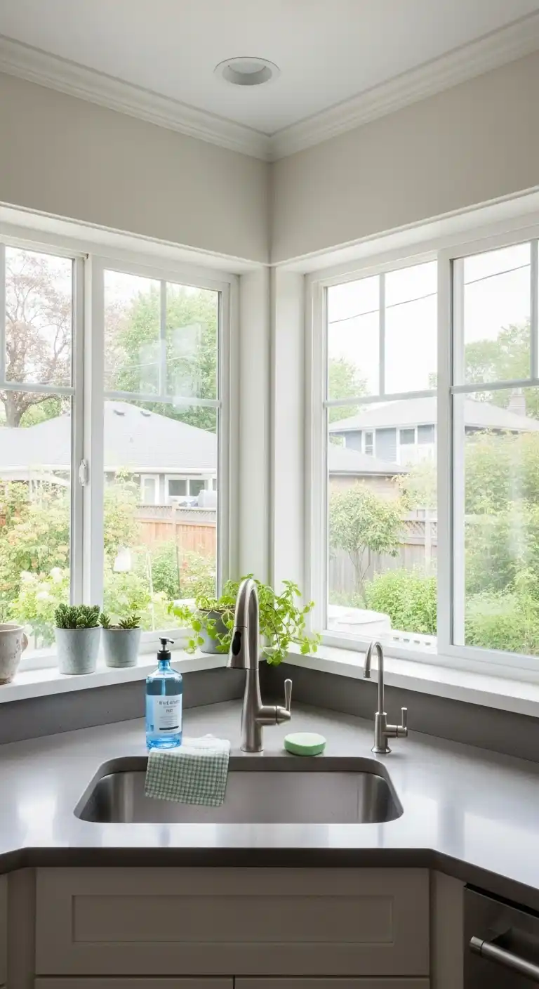 Corner Kitchen Sink Ideas You’ll Love: 21 Inspiring Designs 2 1. Corner Sink with a View