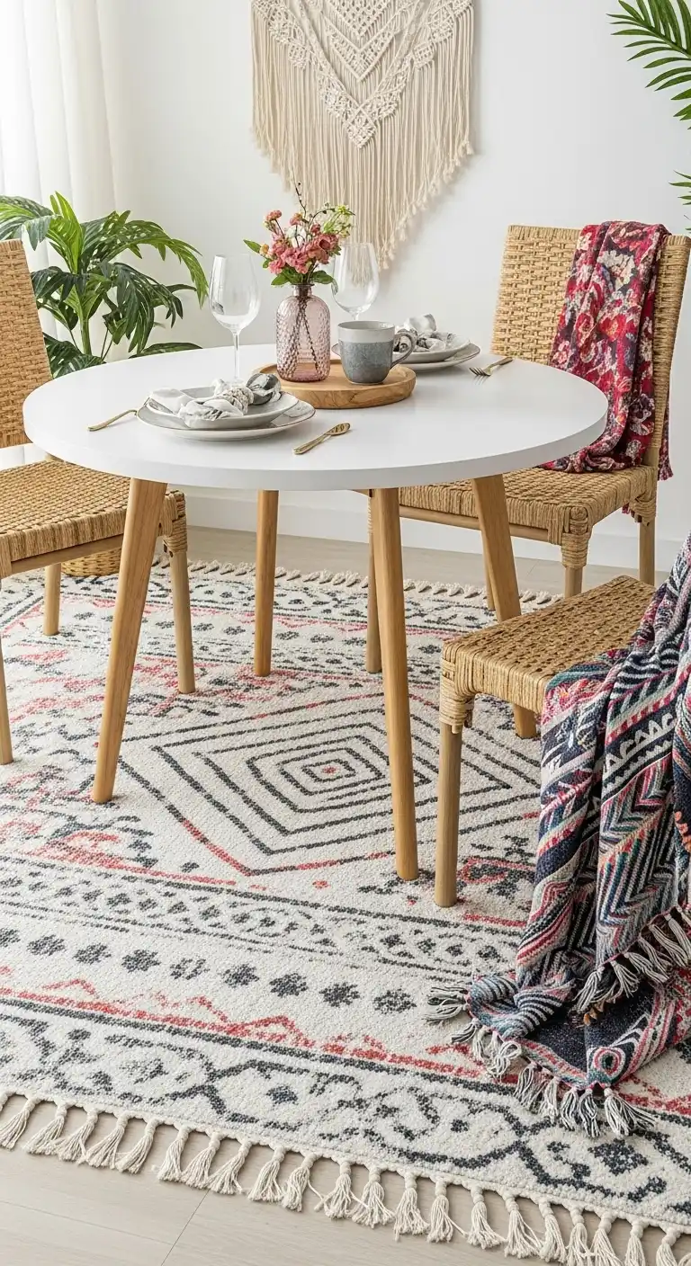 10. Bohemian Fringe Rug for Free Spirits